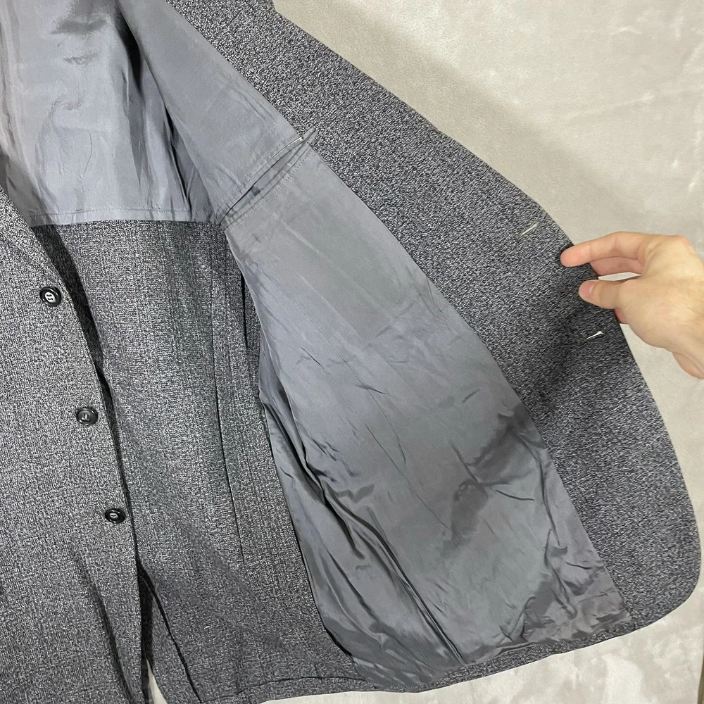 Vintage 1950s Gabardine Suit Mens 46 36x32 Fleck Rockabilly Atomic USA Pleated
